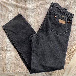 Vintage Wrangler Black Hi Rise Straight Leg Jeans
